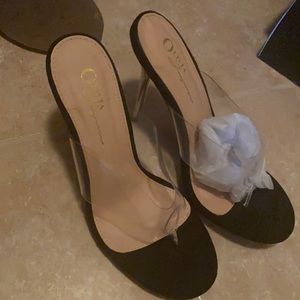 Clear heels brand new